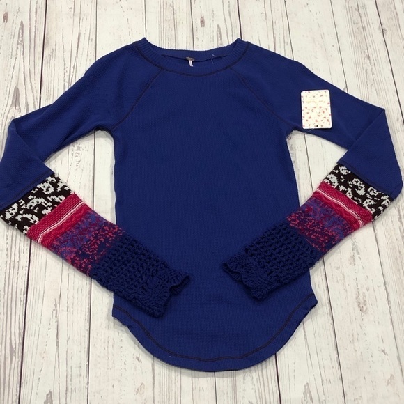 Free People Tops - FREE PEOPLE Thermal In The Mix Cuff Top Size XS